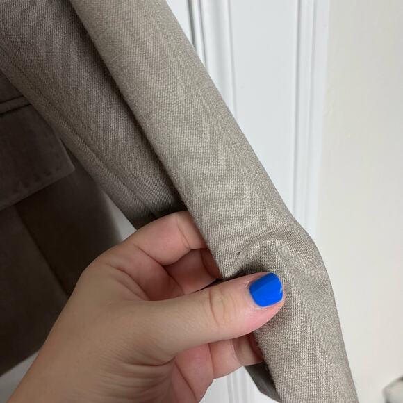 Vintage Pendleton Taupe Virgin Wool Academia Button Blazer Jacket Size 14W - Picture 7 of 10